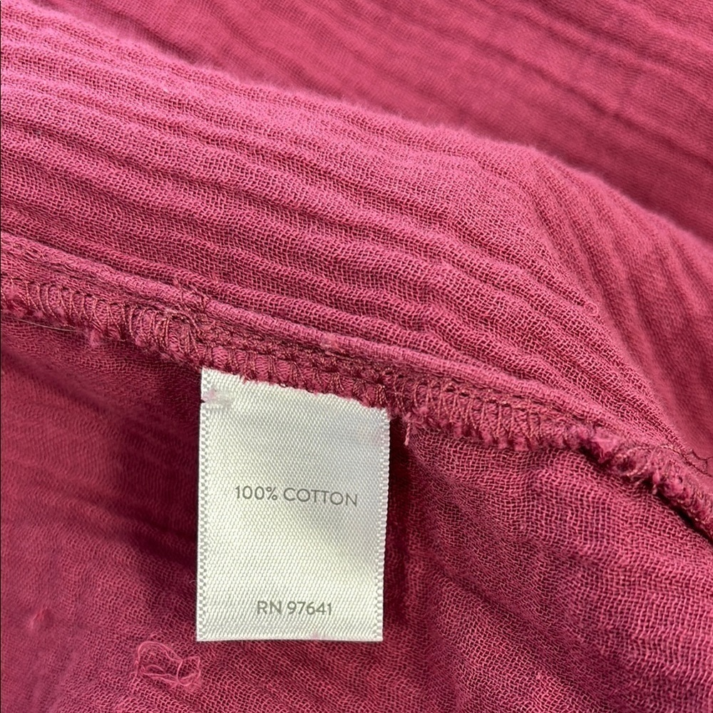 Pure Jill Dusty Rose Cotton V-Neck Dress Size Small - Picture 10 of 10